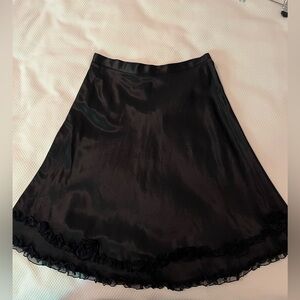 Moschino Black Satin Mini Skirt